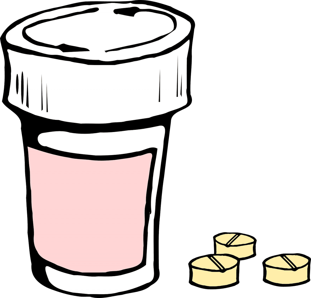 blog illustration of pill bottle and pills