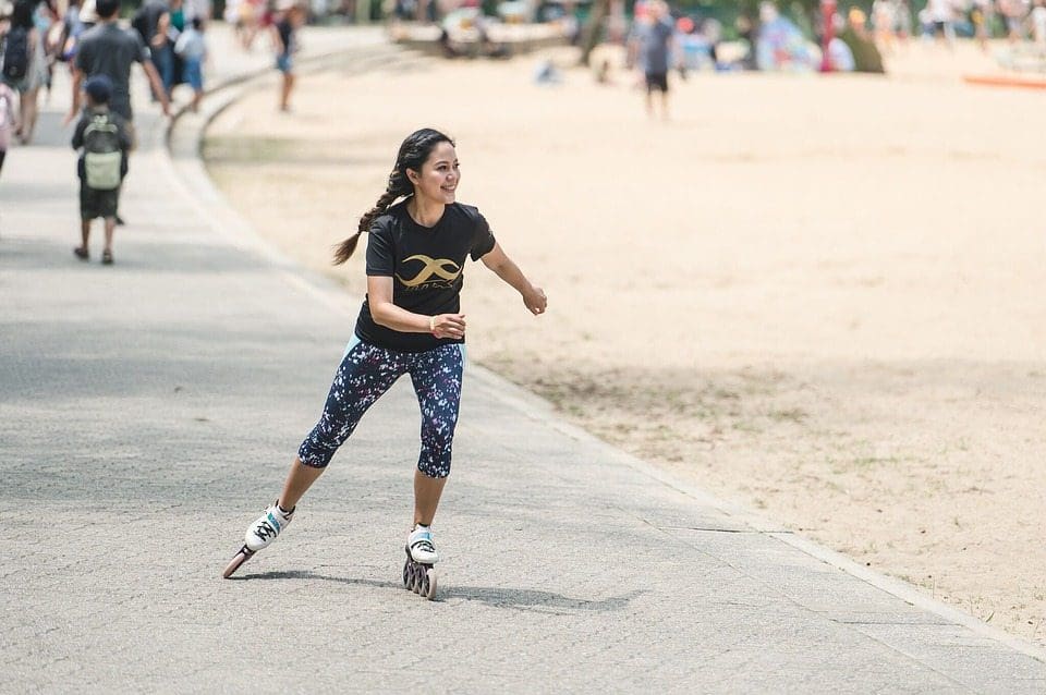 functional medicine lady roller blading