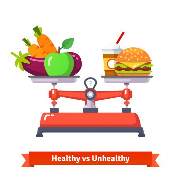 dietary healthy unhealthy food